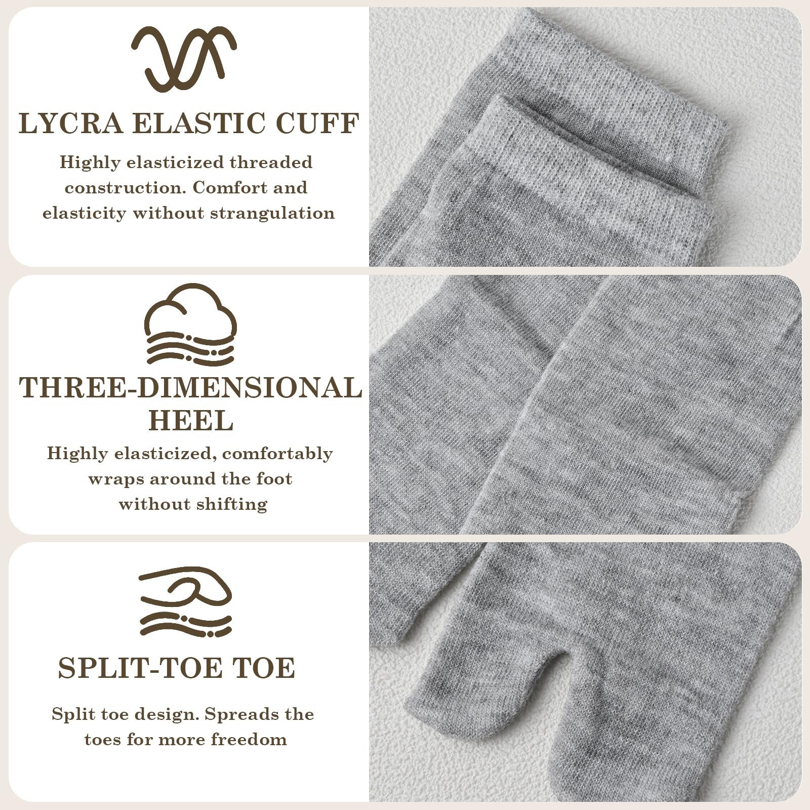 Носки с пальцами Joyan для мужчин и женщин, носки для вьетнамок, нескользящие носки с пальцами, носки Crew Trainer, мягкие и удобные, подходят для спорта, бега, ходьбы, фото №7