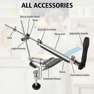 Точильна система для ножів професійна поворотна 360° 14 предметів synthetic.ua - Фото 1