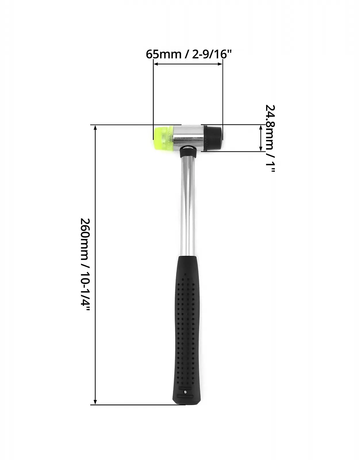 Резиновый молоток QWORK 25 mm с двойной головкой и нескользящей рукояткой, фото №5 Резиновый молоток QWORK 25 mm с двойной головкой и нескользящей рукояткой, фото №5