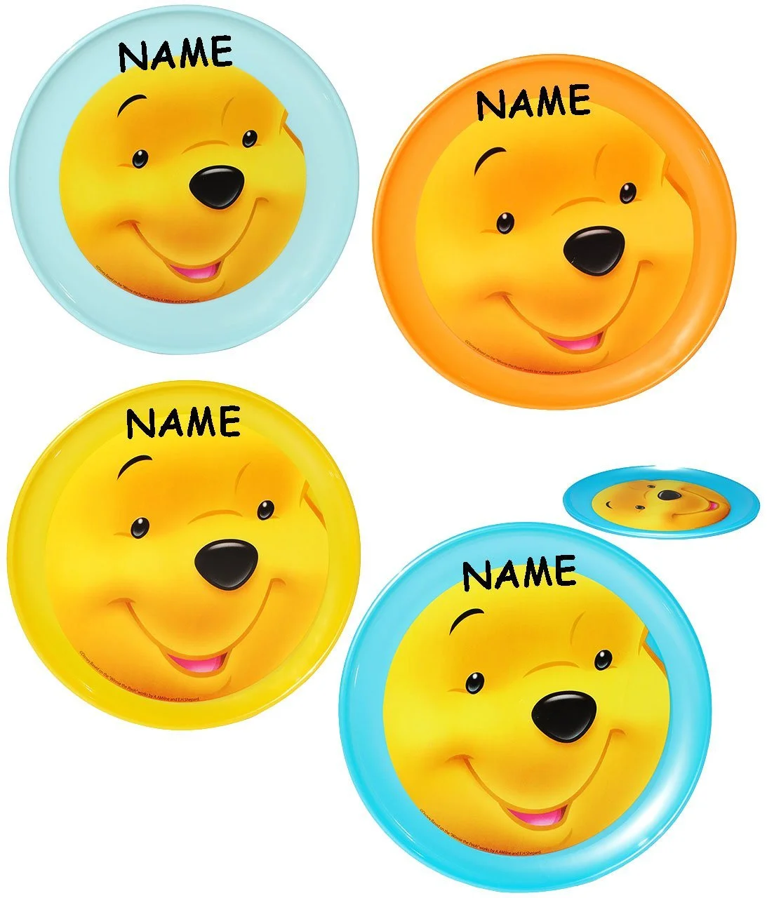 Набор детских тарелок Winnie The Pooh, 4 шт, 20 см, пластик, разноцветные, фото №1 Набор детских тарелок Winnie The Pooh, 4 шт, 20 см, пластик, разноцветные, фото №1