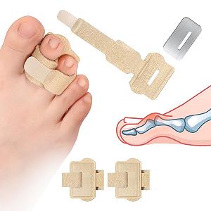 Шина для випрямлення молоткоподібних пальців ніг Pozpo Tech з металевою пластиною (бежевий) 2 шт - Фото 1