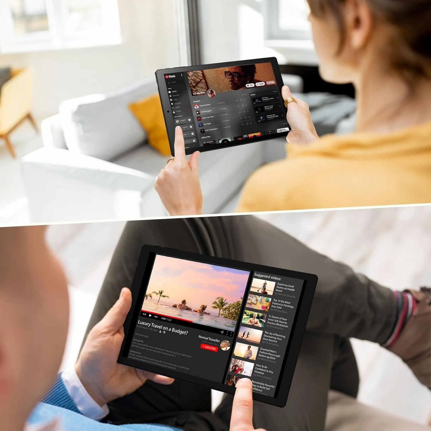 Планшет 10.1" SIMPLORI M107 6+6/128Gb 4G 2-SIM 8 ядер Android 13 6000 mAh Чорний, фото №6