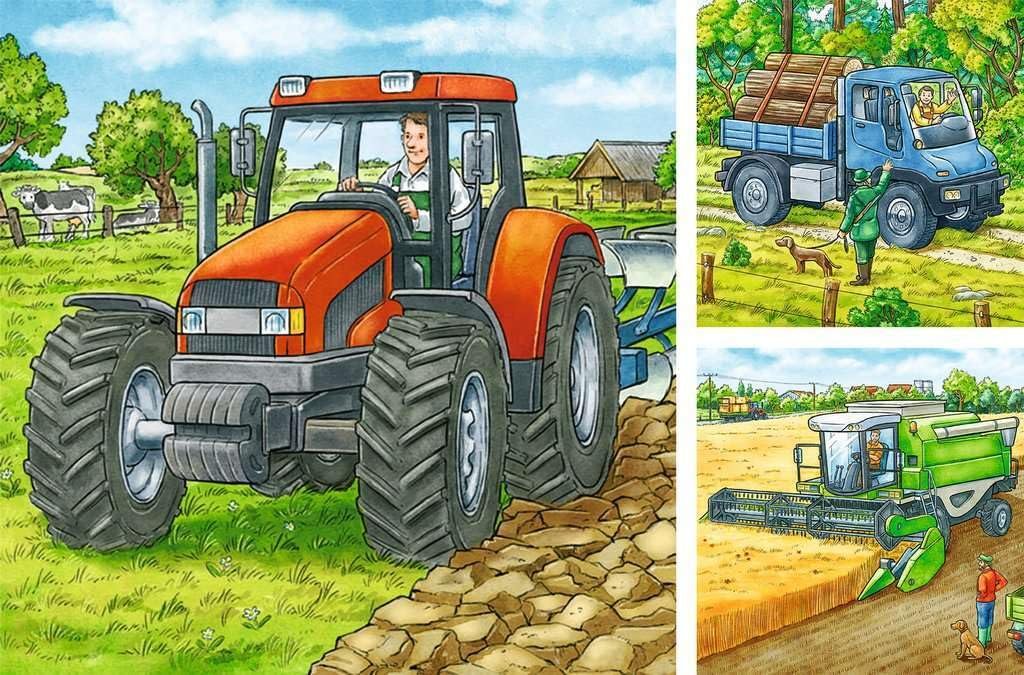 Пазл Ravensburger Large Agricultural Machinery 09388 3 x 49 элементов, фото №2