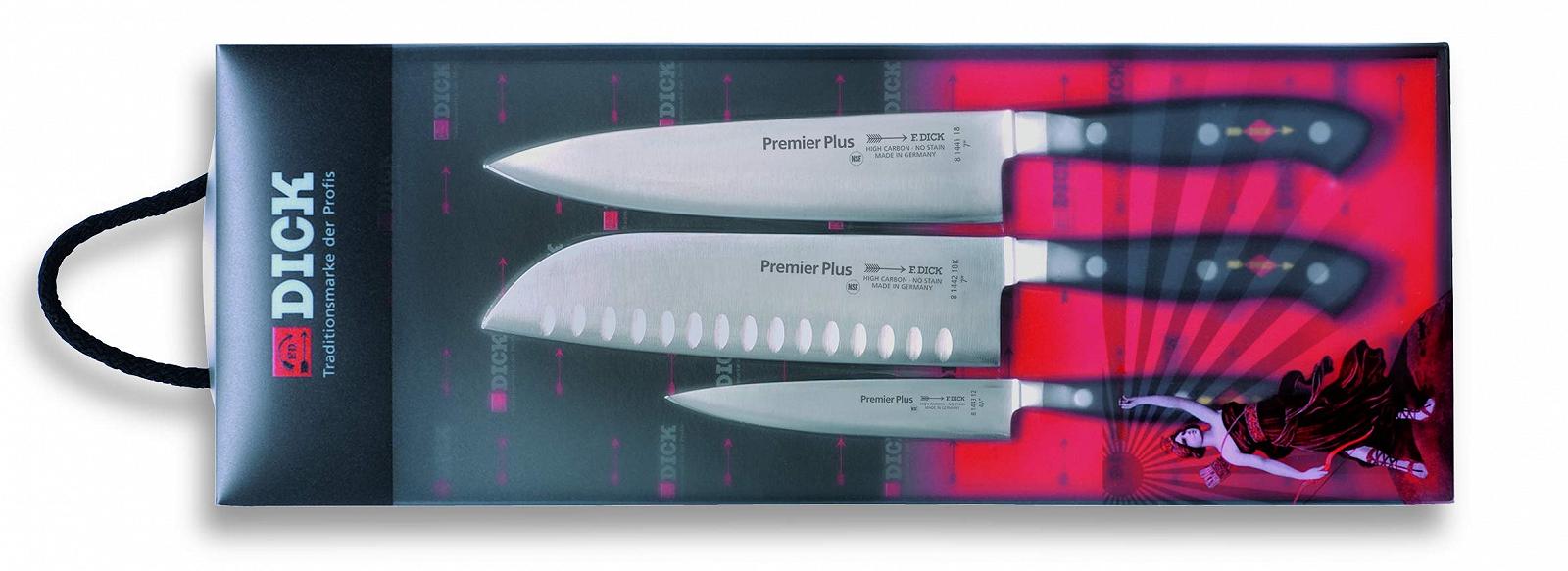 Набір ножів F. DICK Premier Plus Eurasia Gyuutoo, Santoku, Office Knife, X50CrMoV15 Steel, фото №1