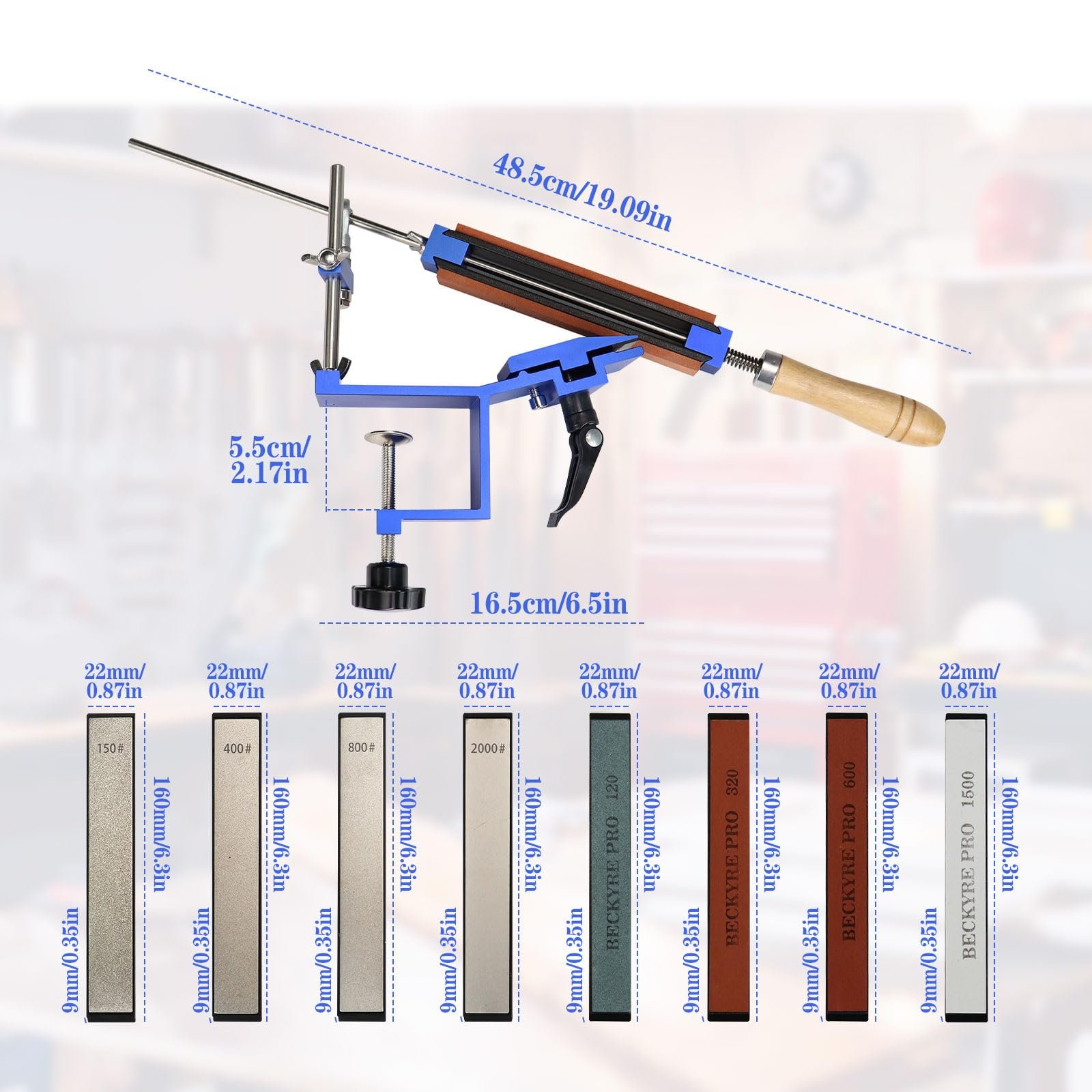 Професійна система заточування ножів ручна з фіксованим кутом та 8 каменями, фото №8 Професійна система заточування ножів ручна з фіксованим кутом та 8 каменями, фото №8