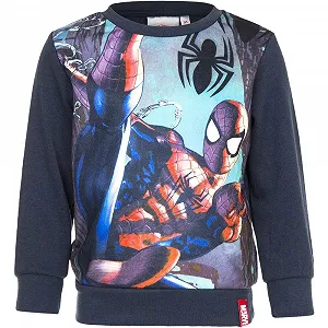 Світшот Marvel Spiderman для хлопчиків, з круглим вирізом, темно-сірий - Фото 1