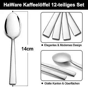 Ложка для кави HaWare з нержавіючої сталі, чайна synthetic.ua - Фото 1
