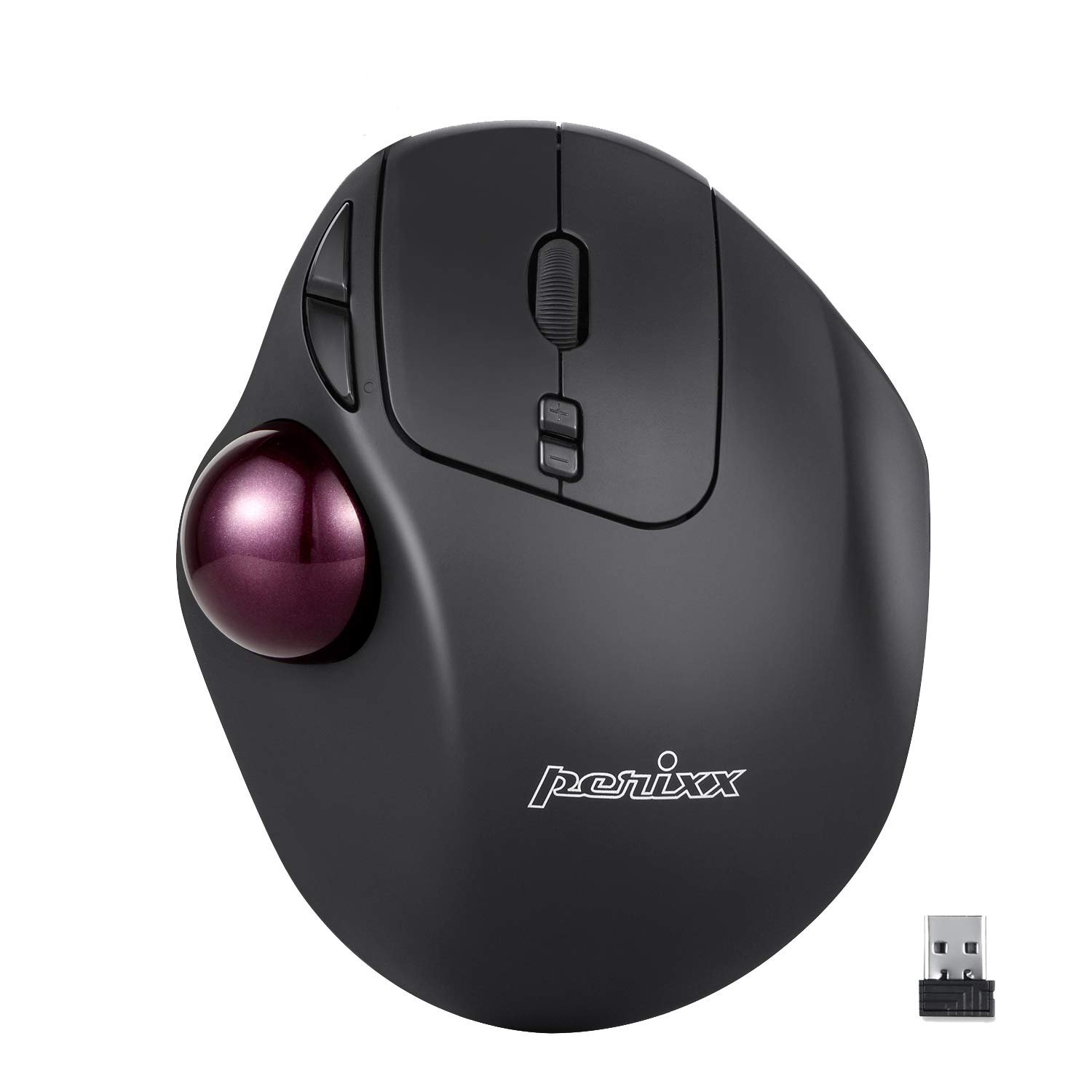 Мышь Perixx PERIMICE-717 D Funk-Trackball Лазерная Эргономичная, с интегрированным трекболом, черная, фото №1