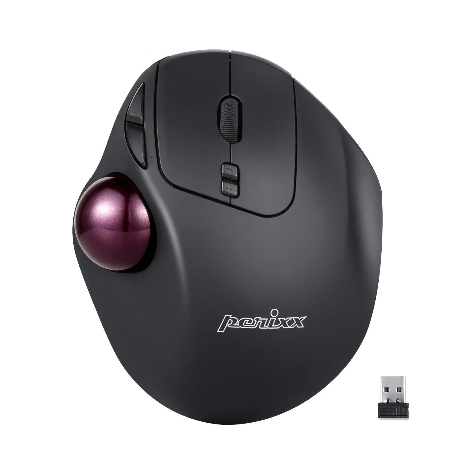 Мышь Perixx PERIMICE-717 D Funk-Trackball Лазерная Эргономичная, с интегрированным трекболом, черная, фото №1