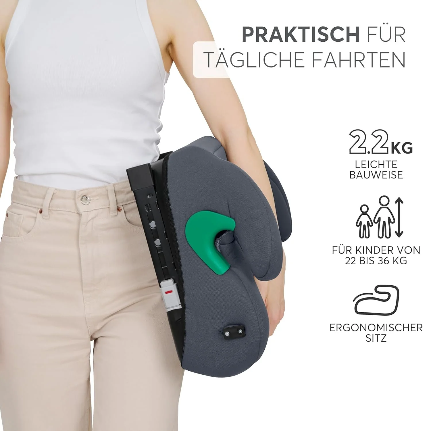 Детское автокресло Kikka Boo i-Pop / 22–36 кг / 7–12 лет / Серый, фото №5