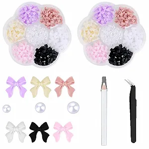 Украшение для ногтей Бант 3D Розовый - Фото 1