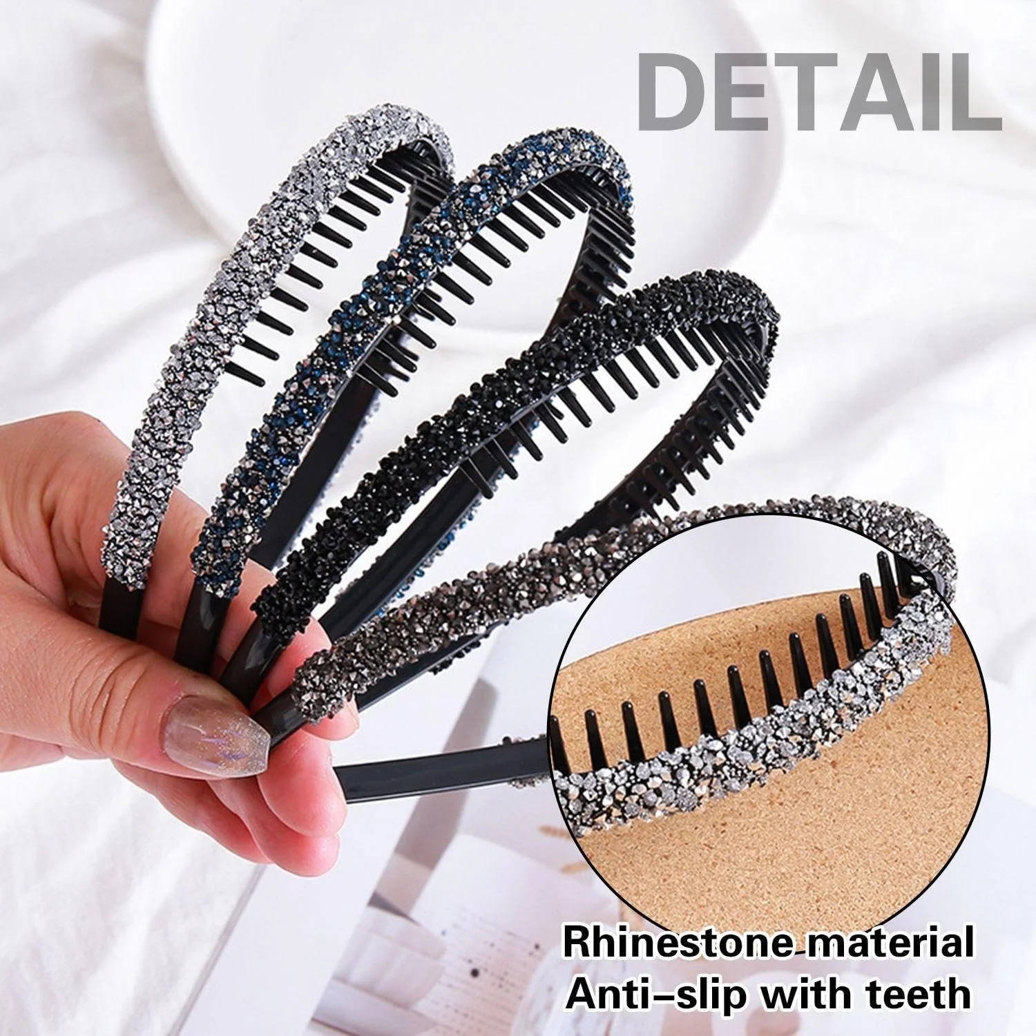 Обруч Elee из Rhinestone, 4 шт, фото №3