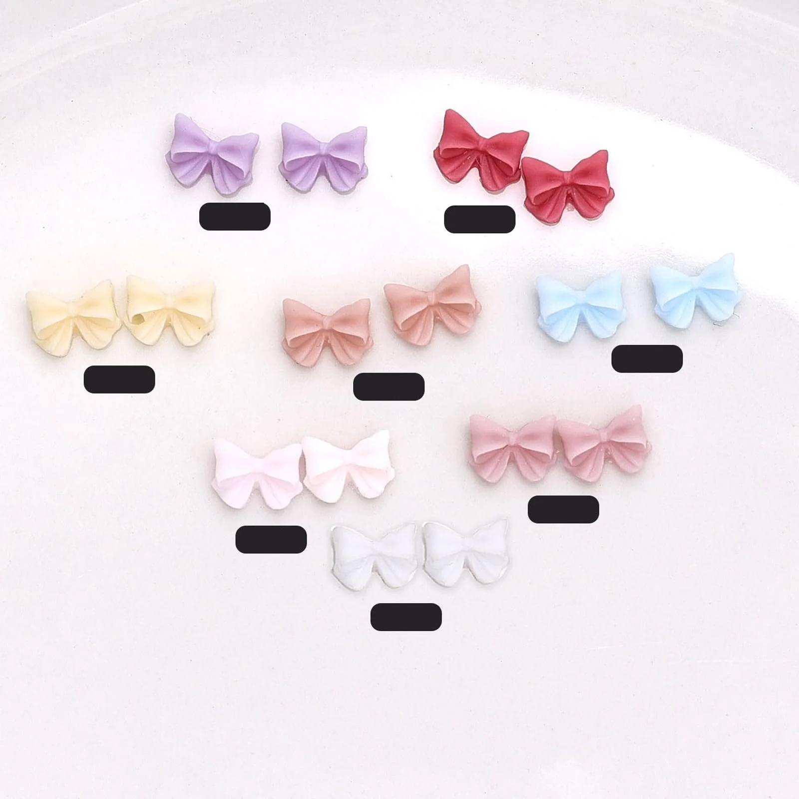 Украшения для ногтей Бантики Разные Цвета, 50 шт, фото №3