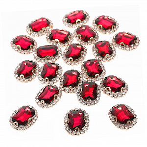 Стрази NUOBESTYприкраси для скляні, червоні - Фото 1