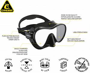 Маска Cressi F1 Frameless synthetic.ua - Фото 1