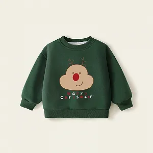 Рождественский свитер для девочки 164, свитшот 134 - печатный свитер с круглым вырезом и длинными рукавами для уютного флисового худи, праздничный наряд synthetic.ua - Фото 1