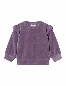 Рубашка с длинными рукавами NAME IT Girls Nmfnew Nreg LS Vel Top - Фото 1