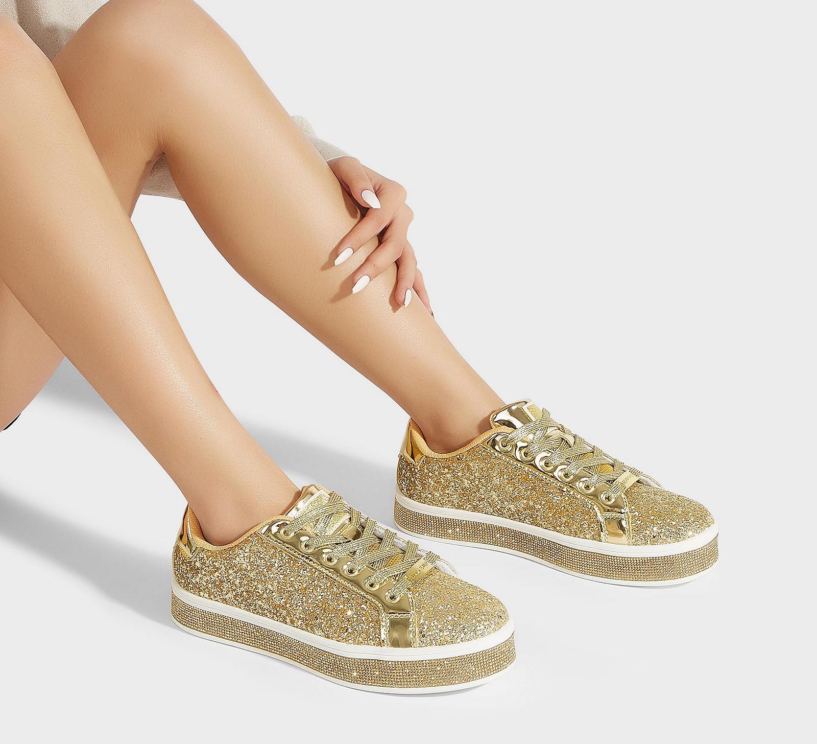 Жіночі Кросівки на платформі LUCKY STEP Glitter Блискучі Ошатні для весілля, фото №9
