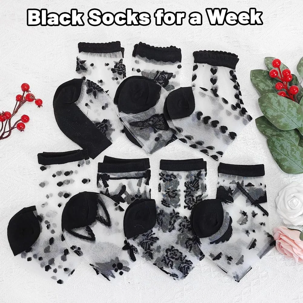 Жіночі шкарпетки Чорний, розмір 35-38, фото №6