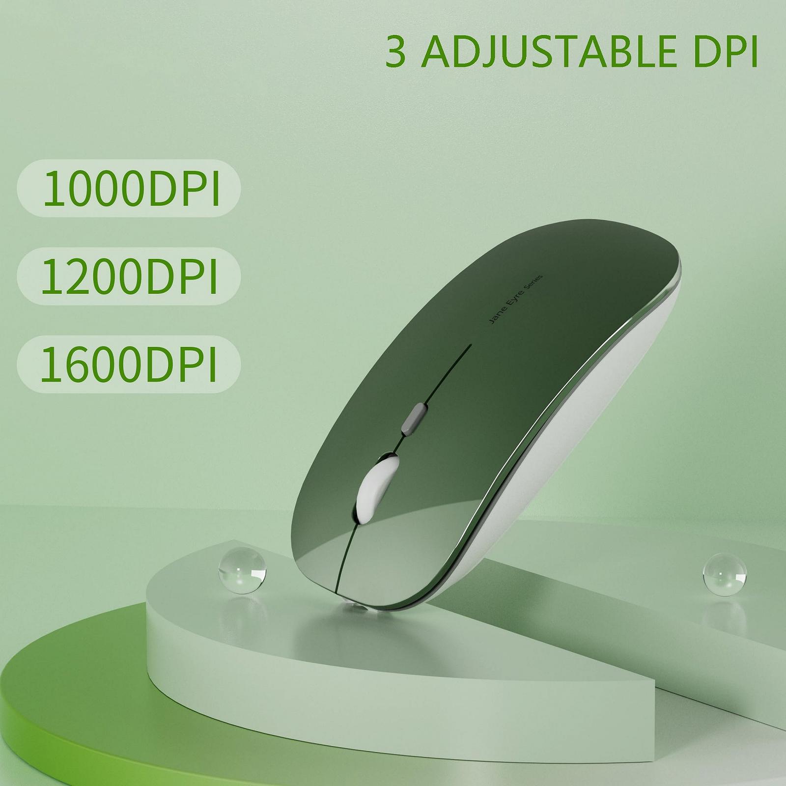 Миша Бездротова Uiosmuph Q5 1600 DPI Темно-зелений, фото №3