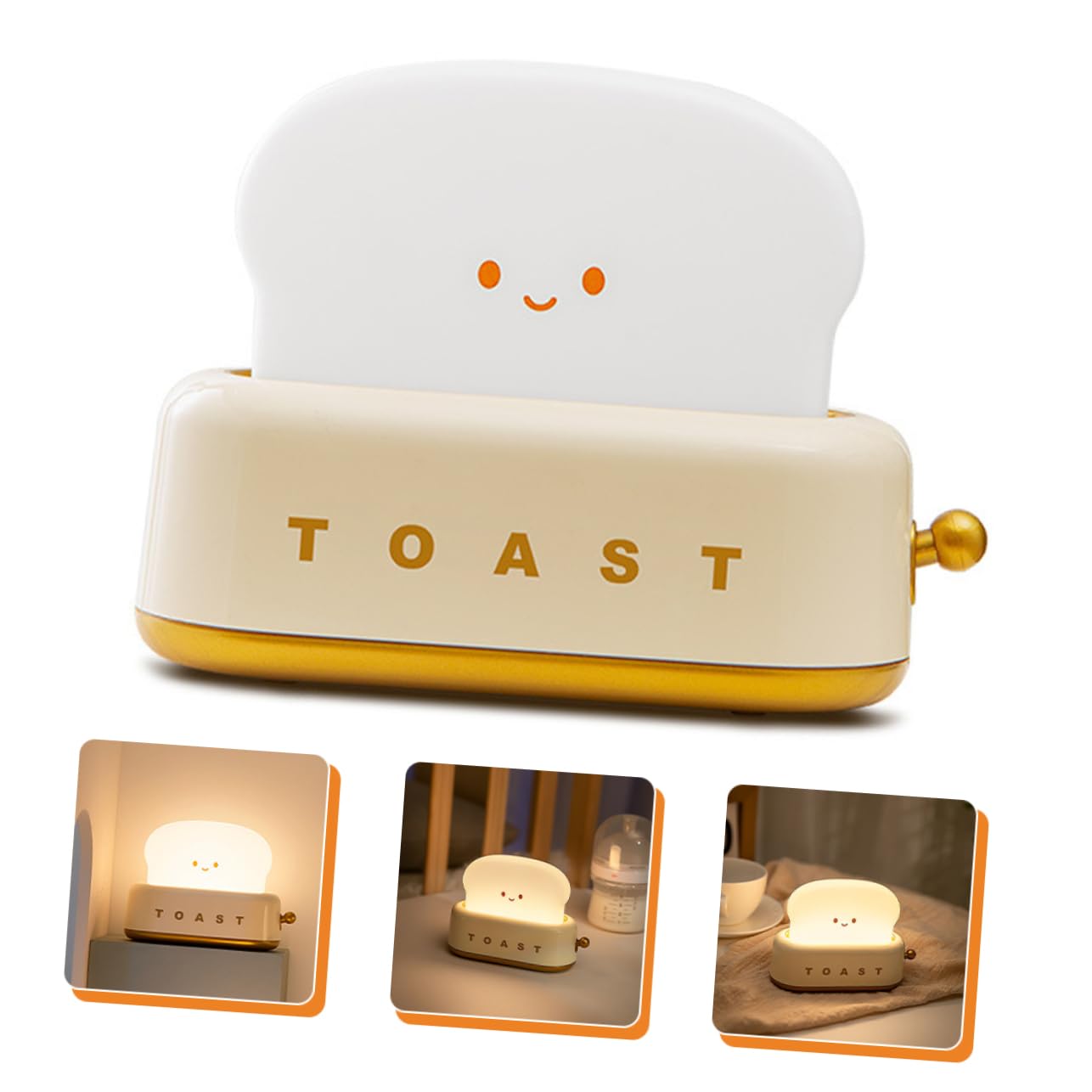 Нічник Hoement Toaster LED для спальні, подарунок на день народження, для дівчаток, на батарейках, фото №2