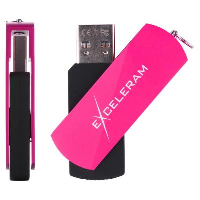 USB флеш-накопитель Exceleram 16gb P2 Series Rose/Black USB 3.1 Gen 1 EXP2U3ROB16, фото №4