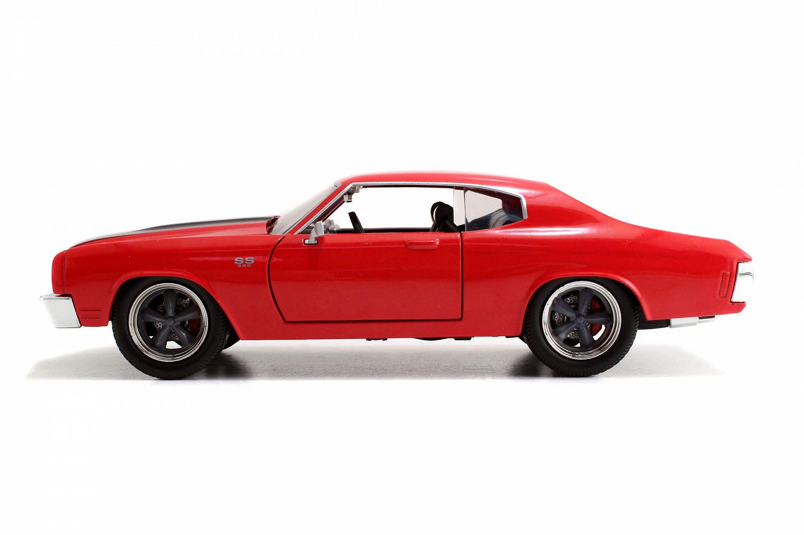 Автомобіль Jada Toys Fast & Furious Dom's 1970 Chevy Chevelle SS Tuning Модель Масштаб 1:24 Відкриваються двері, капот та багажник Червоний, фото №9