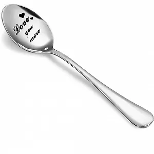 Кофейная ложка с гравировкой Love You More, свадебный подарок, уникальный кулинарный подарок, знак любви по особым случаям, День Святого Валентина, подарок на день рождения synthetic.ua - Фото 1