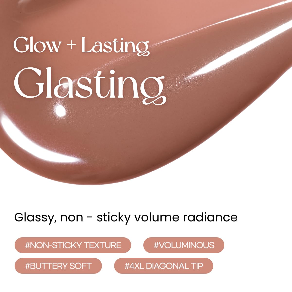 Блиск для губ Peripera INK GLASTING 002 EDGE NUDE, фото №4