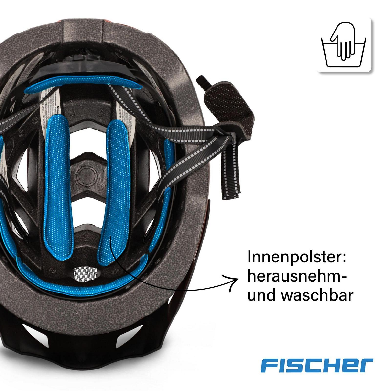 Велосипедный шлем Fischer Urban Plus с LED-подсветкой, размер S/M или L/XL, фото №7