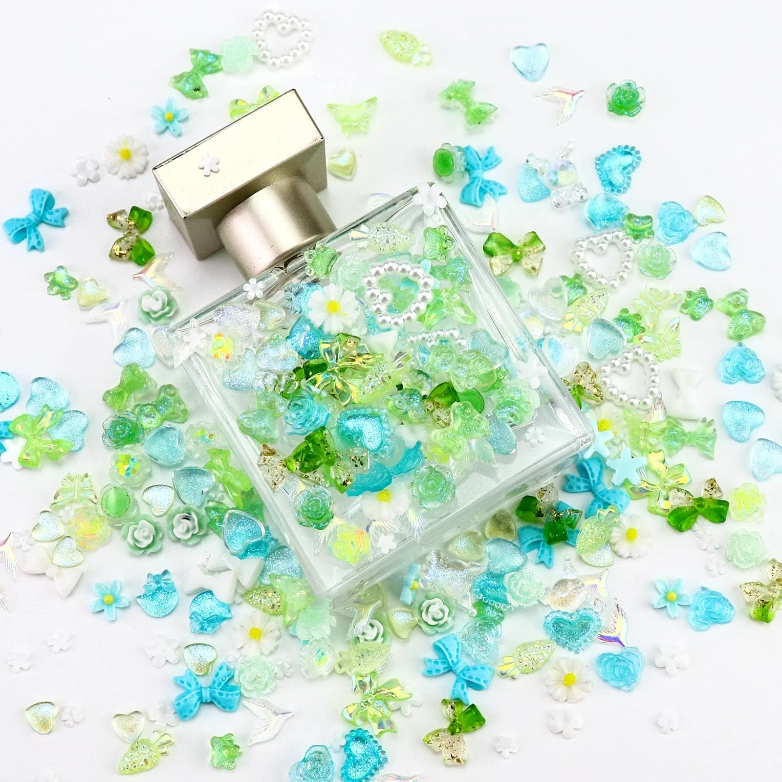 3D Подвески для ногтей Цветы банты Сердце Звезда Y2K 320 шт, фото №4