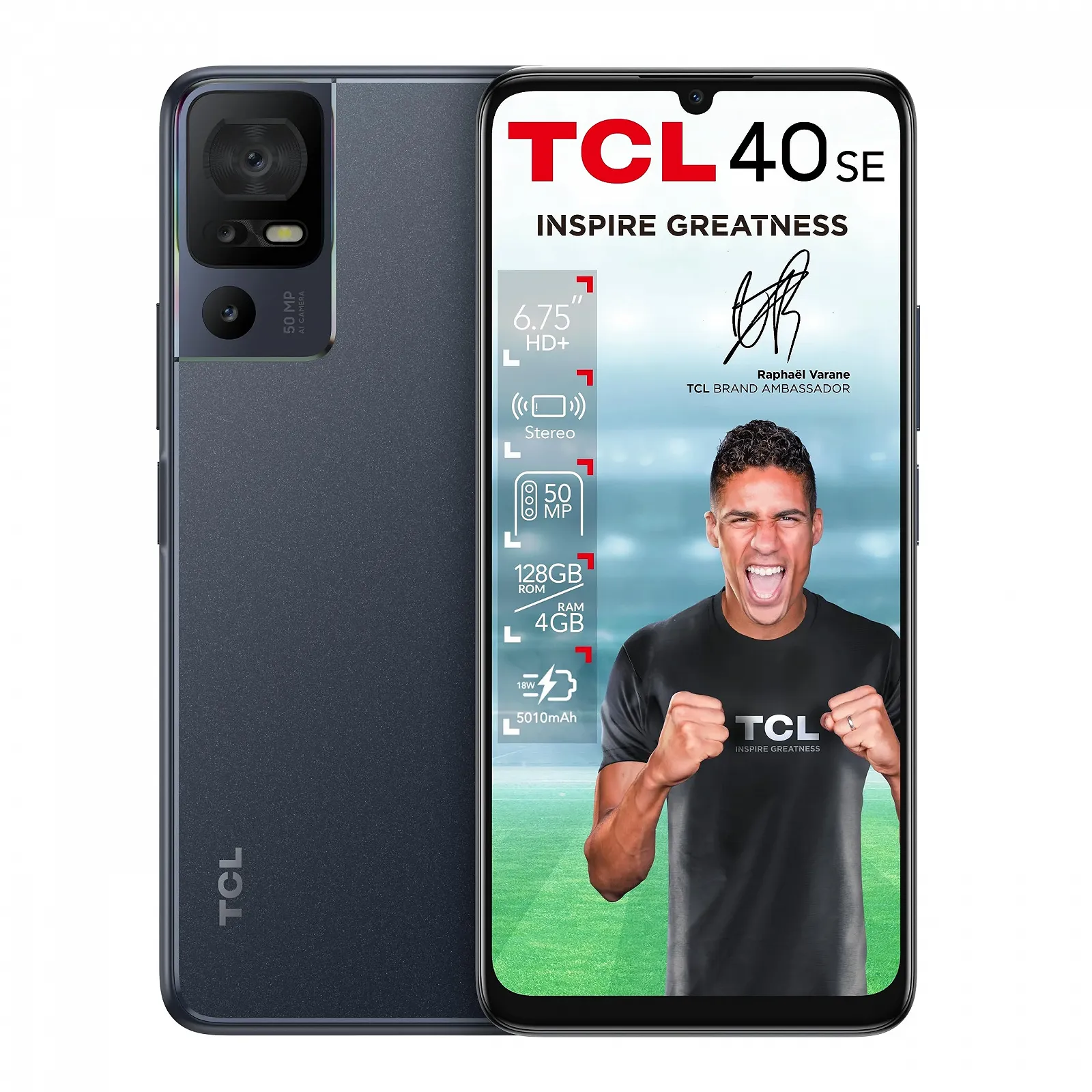 Смартфон TCL 40 Se Dual 128GB 4GB RAM Dark Grey, фото №1