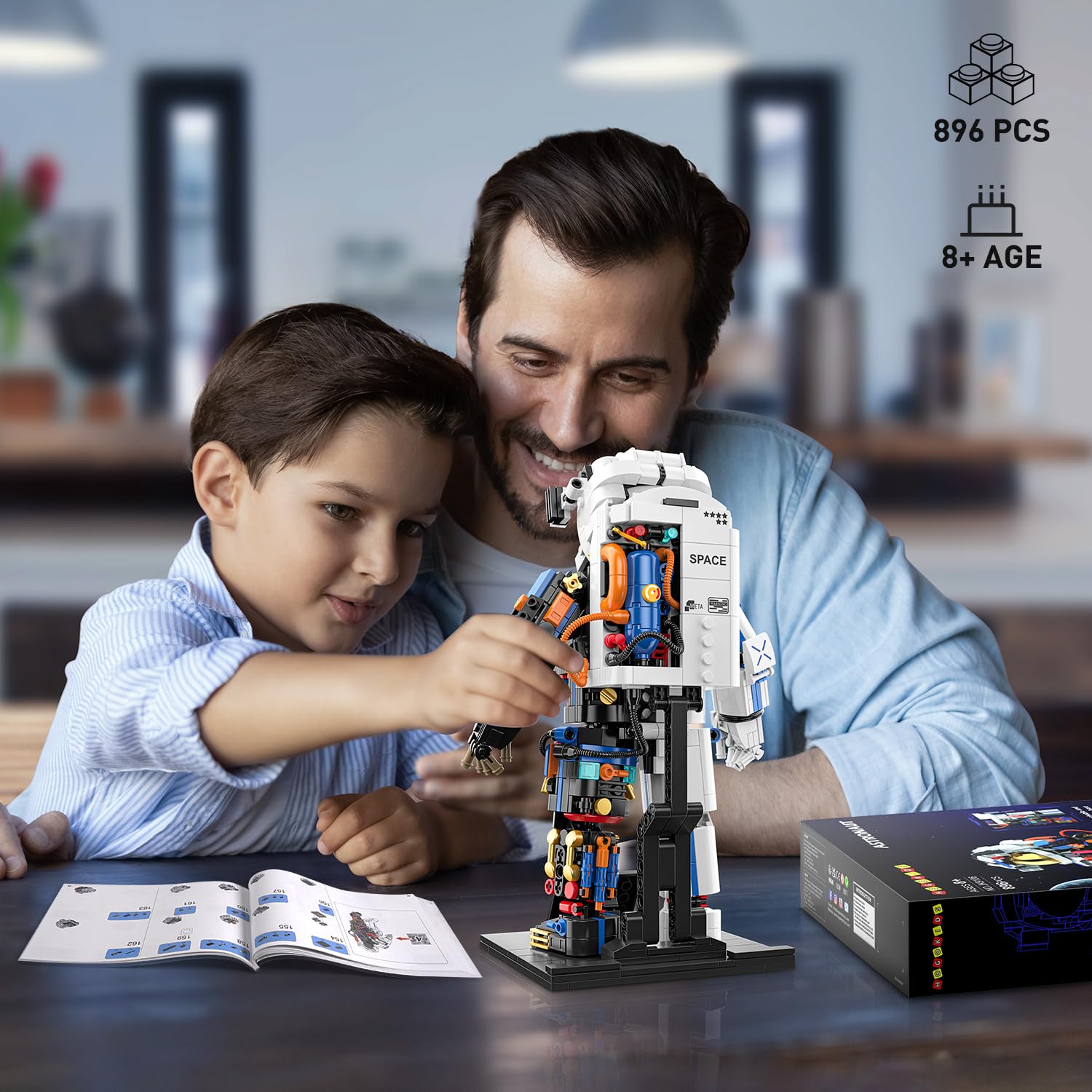 Конструктор HOGOKIDS Technik Space Astronaut 896 деталей, фото №2
