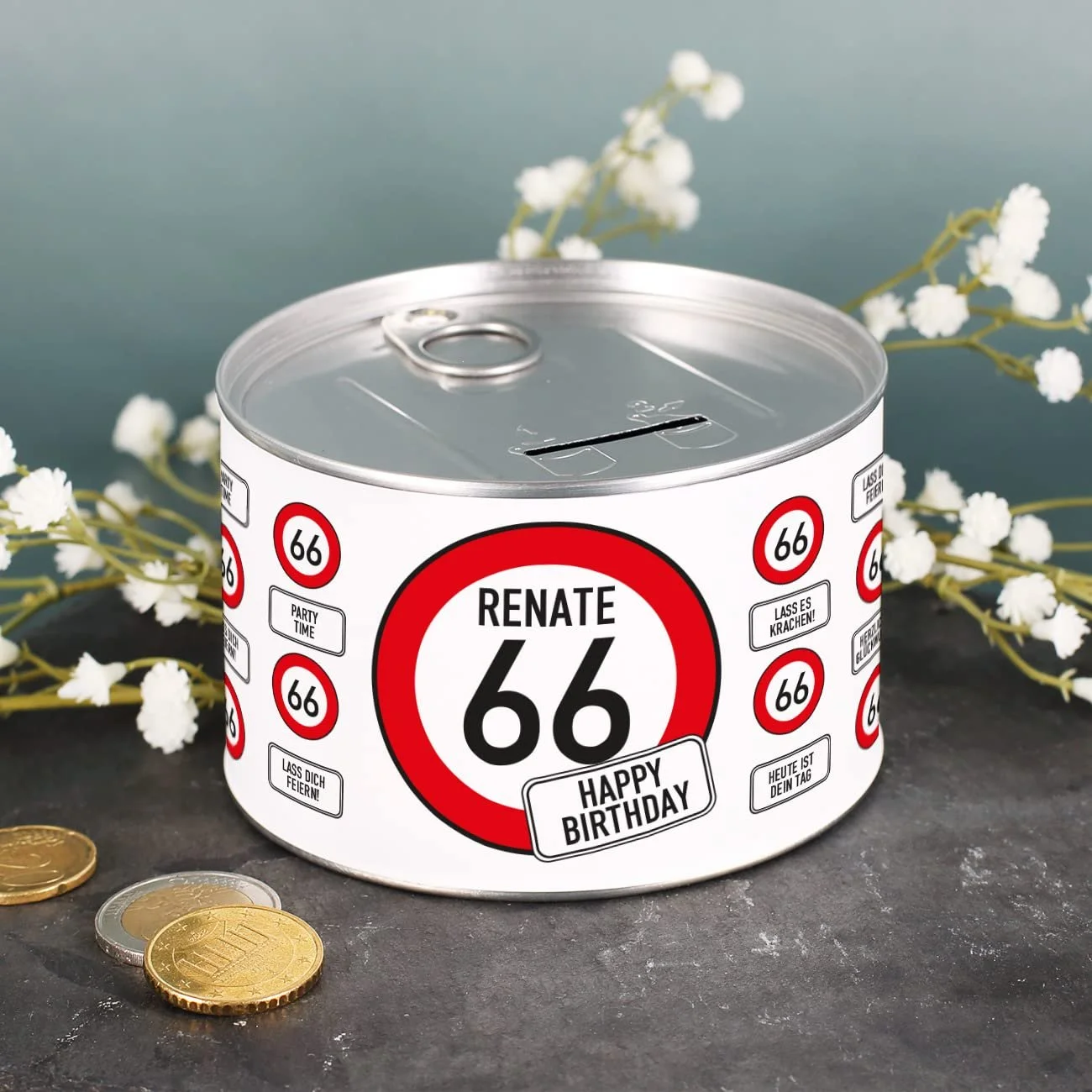 Скарбничка Herz & Heim Preserved Birthday Personalised Traffic Sign, фото №3