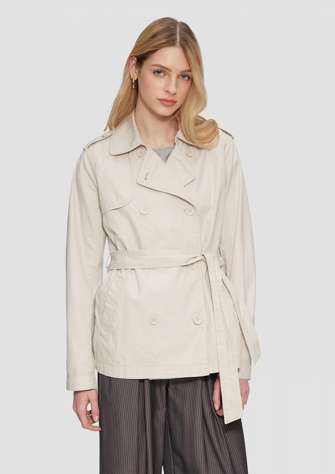 Короткий тренчкот QS Хлопковый с поясом, фото №4 Короткий тренчкот QS Хлопковый с поясом, фото №4