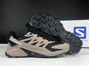 Чоловічі термо кросівки Salomon Supercross 4 Gore-tex бежеві synthetic.ua - Фото 1