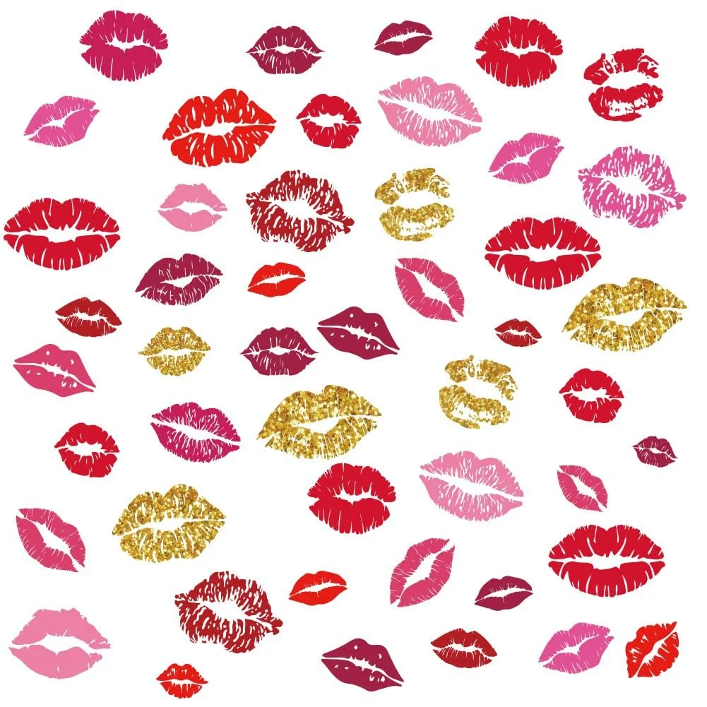 Наклейки на стіну SUPERDANT Kiss Lips 48 шт. Вінілові Червоний, фото №3 Наклейки на стіну SUPERDANT Kiss Lips 48 шт. Вінілові Червоний, фото №3