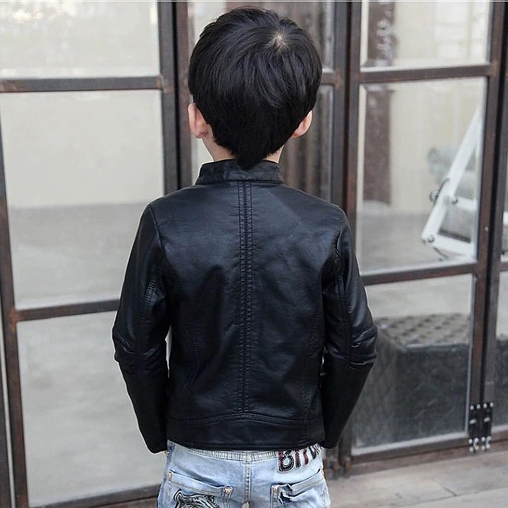 Шкіряна куртка Linboo Дитяча бомбер для хлопчиків, фото №7 Шкіряна куртка Linboo Дитяча бомбер для хлопчиків, фото №7