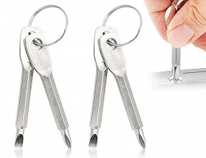 Викрутка KAPSING Mini Багатофункціональний Брелок Набір 2 Шт. З Хрестовою Та Прямою Портативний - Фото 1