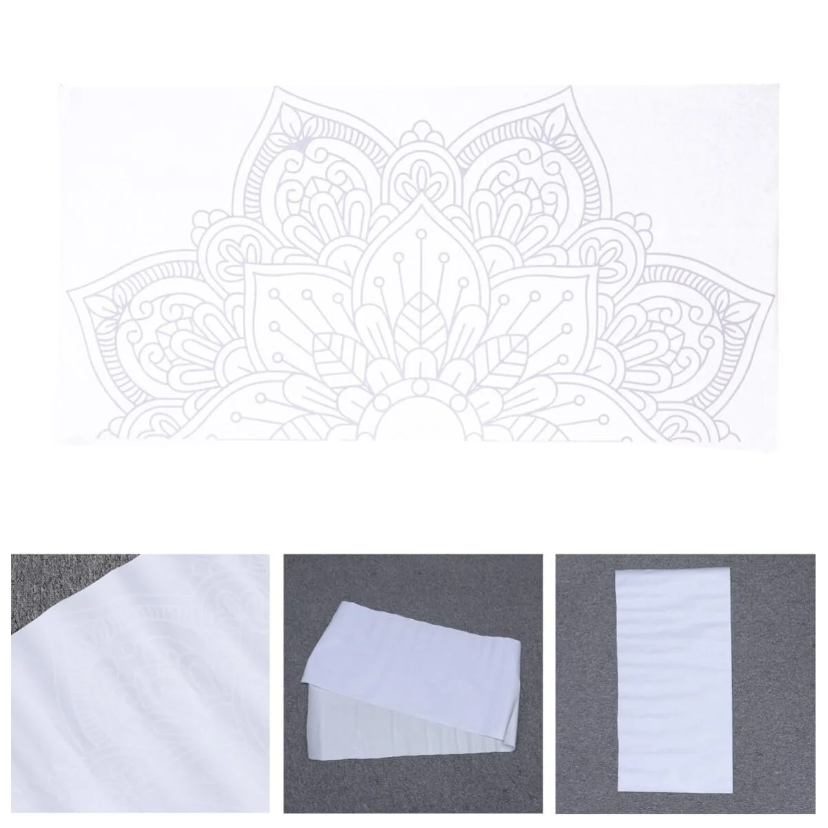 Наклейка на стіну Healeved Mandala Фіолетовий горщик Напівколо Біла 2 шт., фото №5