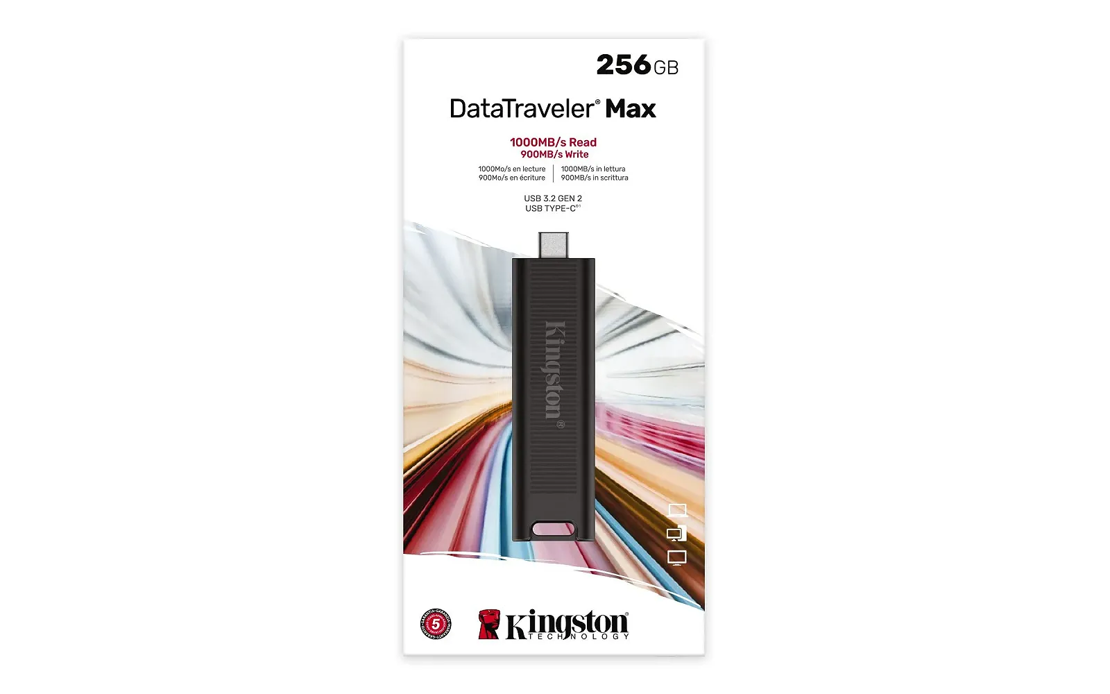 USB-накопичувач Kingston DataTraveler Max DTMAX/256GB 256 GB USB 3.2 Gen 2 1000R/900W, фото №4