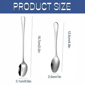 Набор ложек Latte Macchiato 4 шт и 1 кофейная ложка, с длинной ручкой, ложка для мороженого, длинная ложка для смешивания, нержавеющая сталь для кофе со льдом, чая со льдом, молочного коктейля, мороженого, коктейлей, десертов, серебристый synthetic.ua - Фото 1