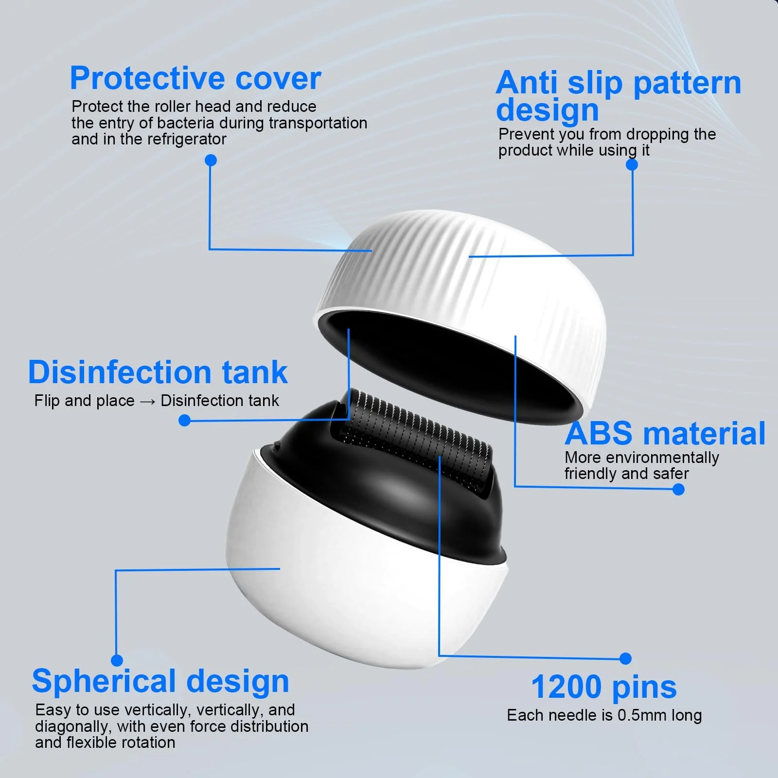 Дермаролер Professional Microneedling G4 з 1200 голками 0,5 мм, фото №4