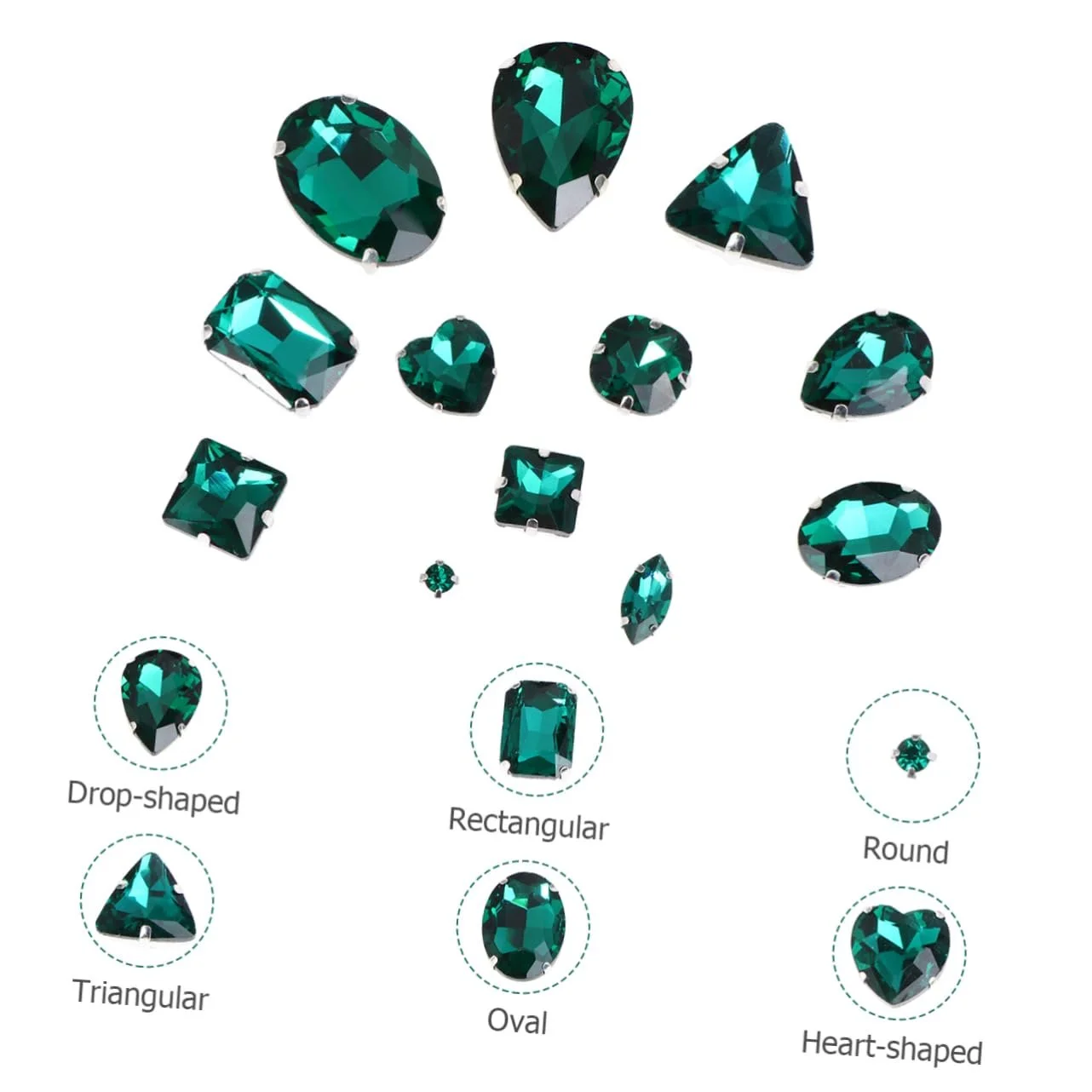 Краплинні Стрази Tofficu 150 шт. Кристал для одягу, фото №8