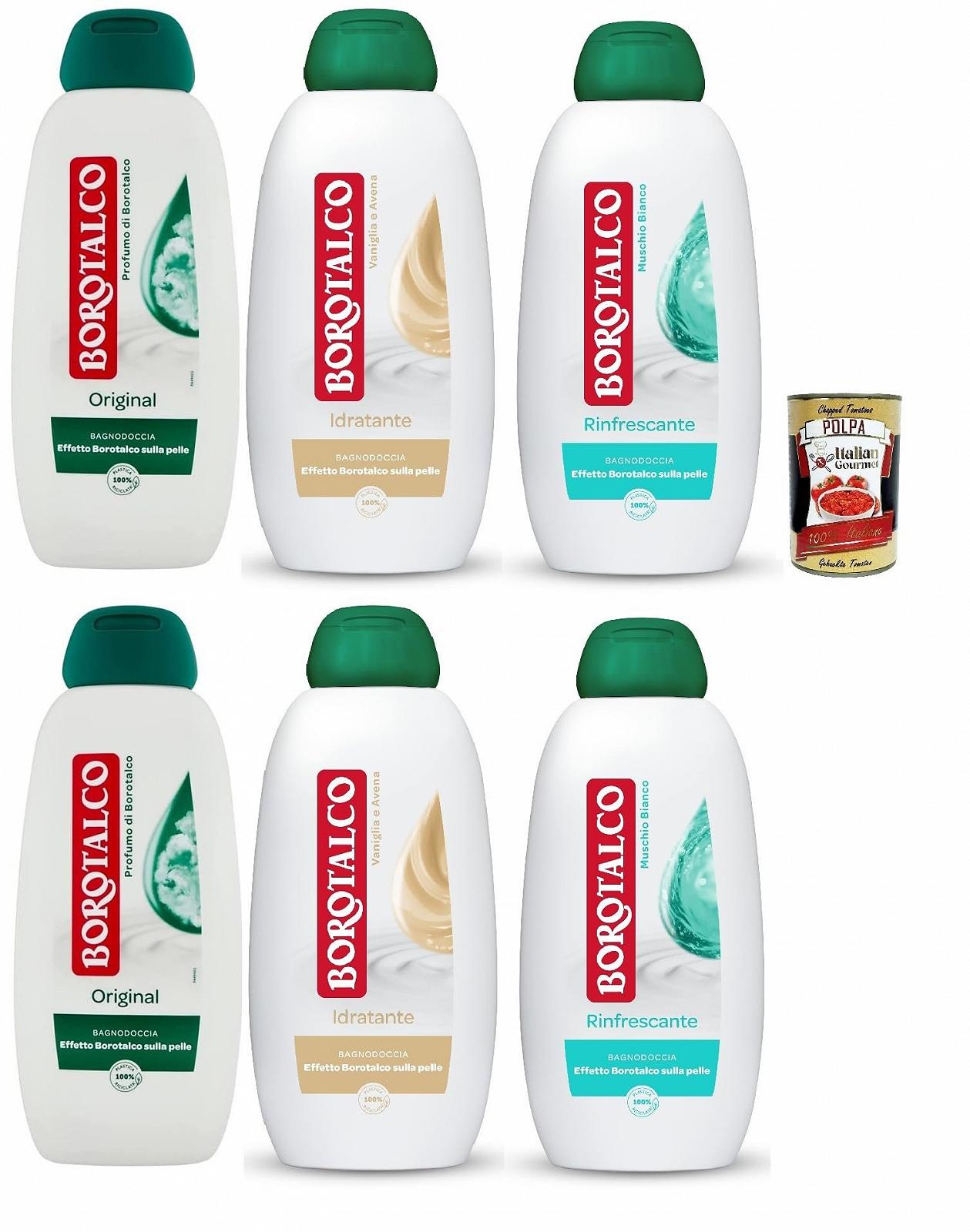 Гель для душу Borotalco Test Pack з ароматом Borotalkum зволожувальний 6 x 450 мл + Polpa 400 г, фото №1