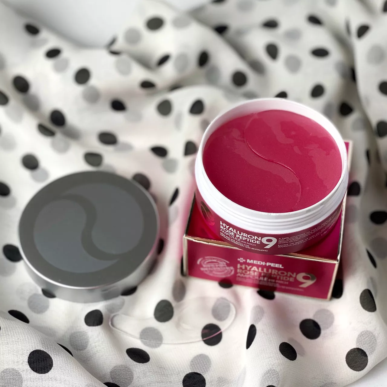 Гидрогелевые патчи с экстрактом розы и пептидами medi-peel Hyaluron Rose Peptide 9 Ampoule Eye Patch, фото №1