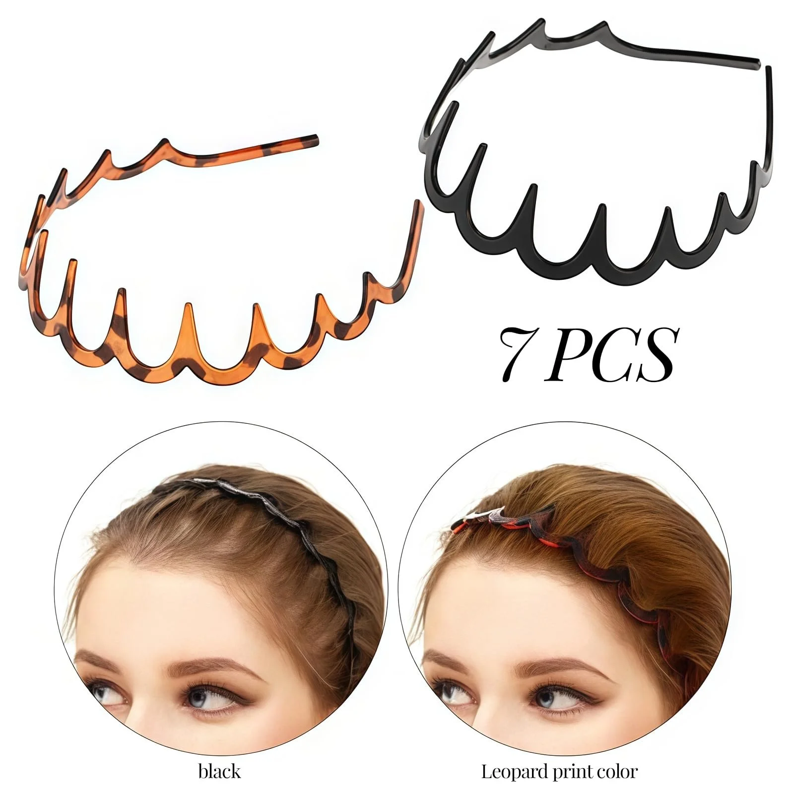 Жіночі обручі на голову Набір з 7 штук, фото №3