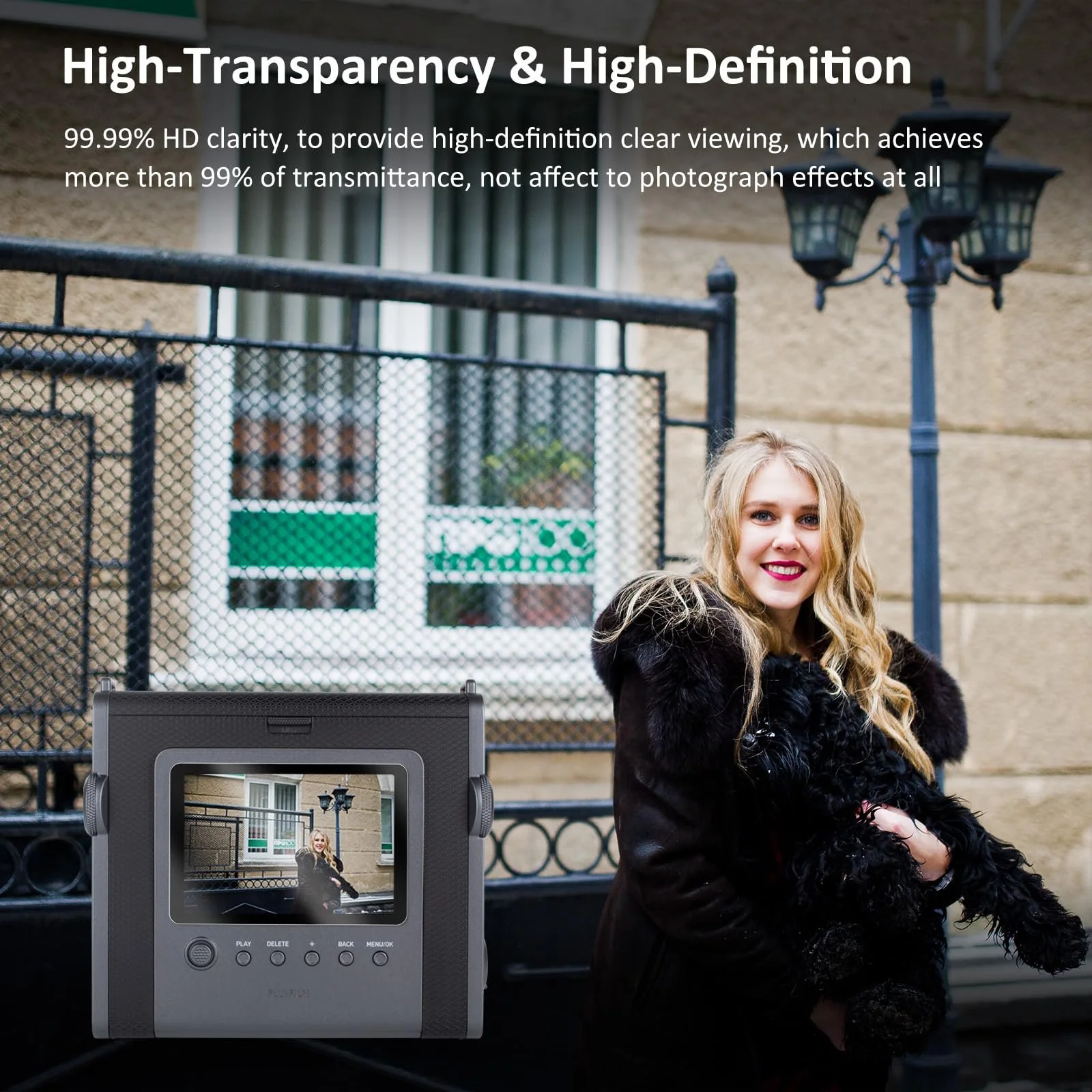 Защитное стекло kinokoo для Instax Wide EVO 0.25 mm 9H с пленкой для линзы 3 + 3 шт., фото №5