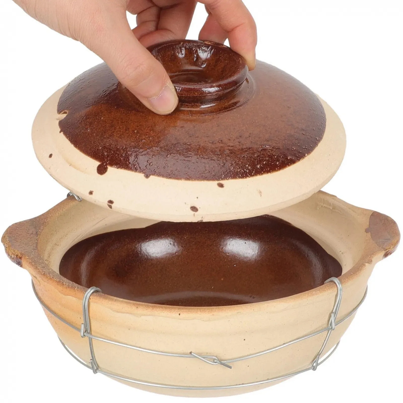 Кастрюля PACKOVE глиняная с крышкой, фото №5