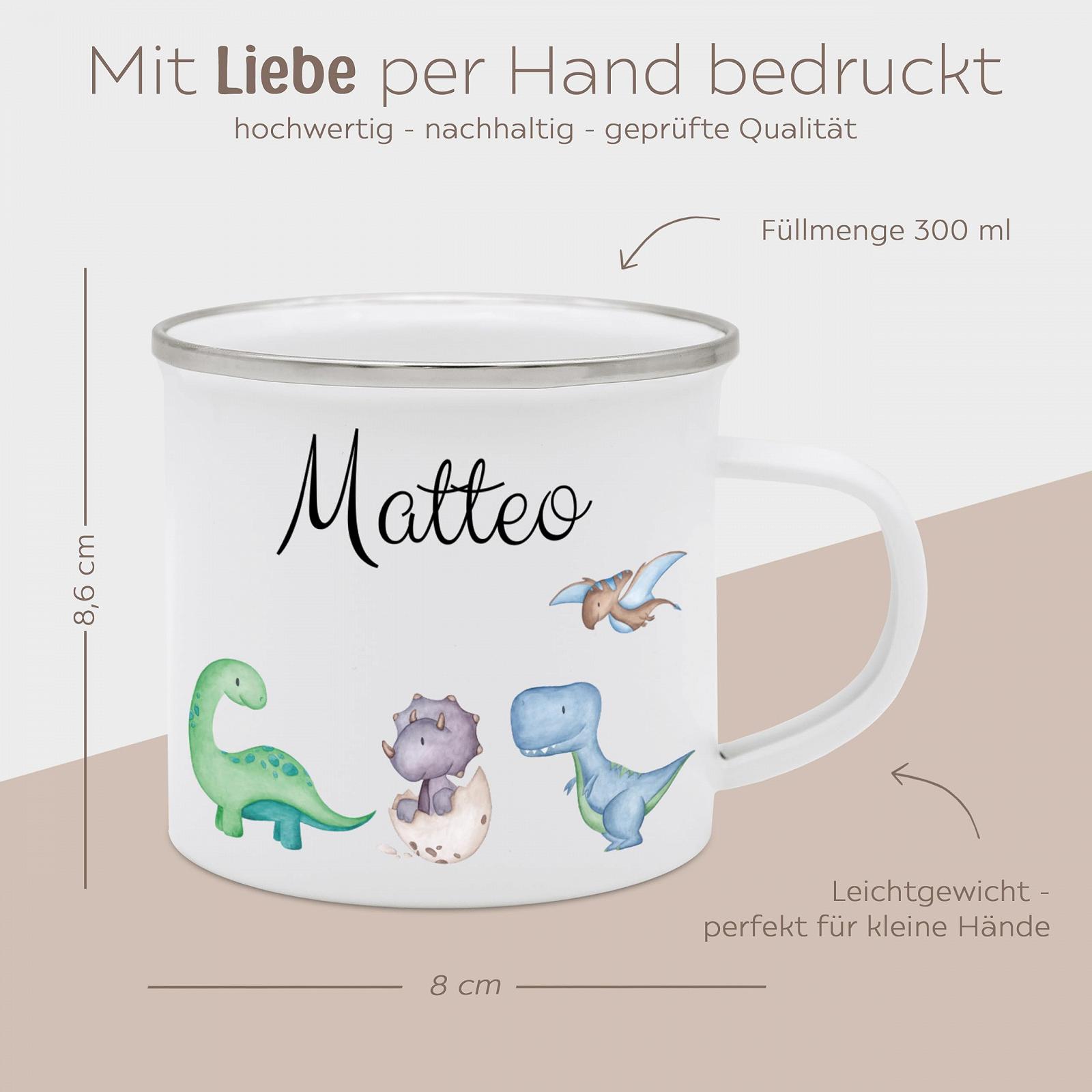 Емальована кружка wunderwunsch Дитяча з високоякісним спеціальним друком Ударостійка, фото №4